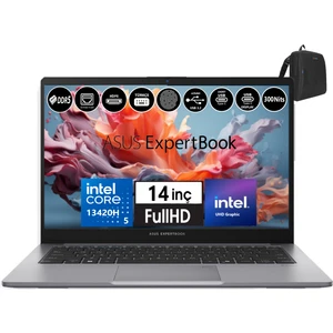 Expertbook P1 P1403CVA-I58512G0D Intel Core I5-13420H 32GB Ddr5 512GB SSD Freedos 14" Fhd Intel UHD Taşınabilir Bilgisayar WXI58512G0D17+ZETTAÇANTA