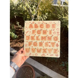 Alfabe Ahşap Çocuk Puzzle Oyunu