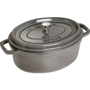 Döküm Tencere Oval 4,2 L Grafit Gri