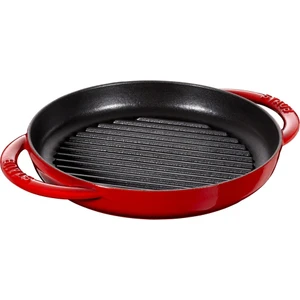 Döküm Izgara Yuvarlak Çift Kulplu 22 cm Kiraz