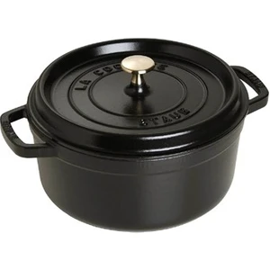 La Cocotte Döküm Tencere Yuvarlak 24 cm Siyah