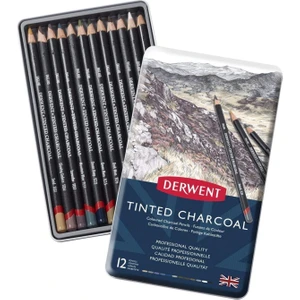 Tinted Charcoal Renkli Füzen Kalem 12'Li Teneke Kutu