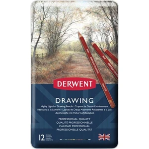 Drawing Yağlı Eskiz Kalemi 12'li Teneke Kutu