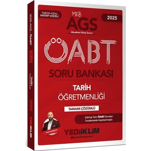 Yediiklim Yayınları 2025 Meb Ags Öabt Tarih Öğretmenliği Tamamı Çözümlü Soru Bankası - Yasin Korkut