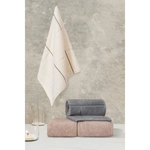 Kare Serisi Micro Cotton 30X50CM 3 Lü Havlu Seti
