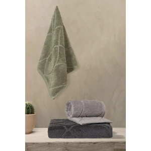 Voli Serisi Micro Cotton 30X50CM 3 Lü Havlu Seti