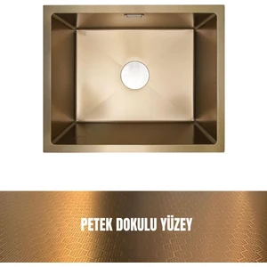 GL General 50X40 Gold Petek Dokulu Çelik Mutfak Eviyesi 304 Paslanmaz Çelik 1mm