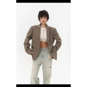 Allbucks Mai, Emma Dikiş Detay Haki Blazer Ceket ABMAİ0012