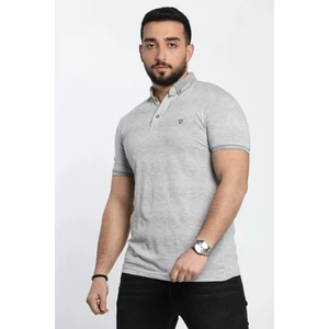 Mishar İtalia Erkek Kendinden Desenli Likralı Polo Yaka Tişört