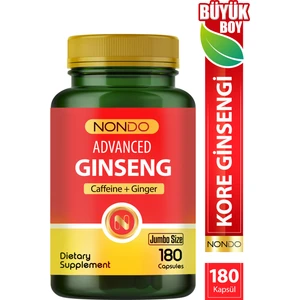 Ginseng 180 Kapsül Jumbo Boy (Kore Panax Ginseng, Keçiboynuzu, Koenzim Q10)