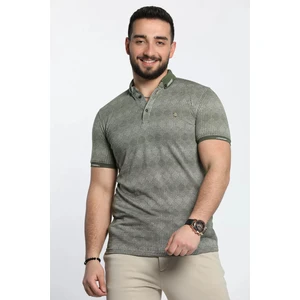 Mishar İtalia Erkek Kendinden Desenli Likralı Polo Yaka Tişört