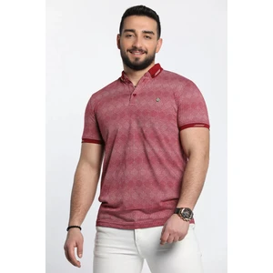 Mishar İtalia Erkek Kendinden Desenli Likralı Polo Yaka Tişört