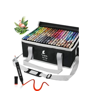 Moringa 262'li Çift Taraflı Art Marker Keçeli Kalem Seti Çantalı