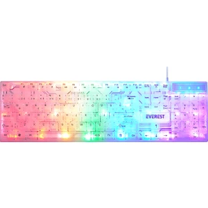 Kb-24 Beyaz Rainbow Q Membrane Oyuncu Klavyesi  