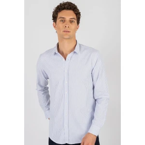 Modern Slim Fit Dar Kesim Armürlü Erkek Gömlek