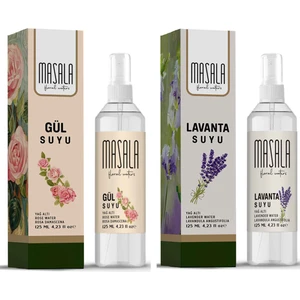 Hidrolat Seti %100 Doğal Yağlı Saf Gül Suyu - Lavanta Suyu 2 x 125 ml