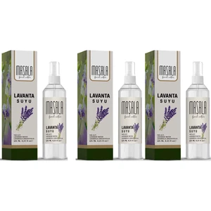 3 Adet Saf Lavanta Suyu 125 ml %100 Doğal Yağlı Hidrosol - Tonik Lavender Floral Water Hydrosol Tonic