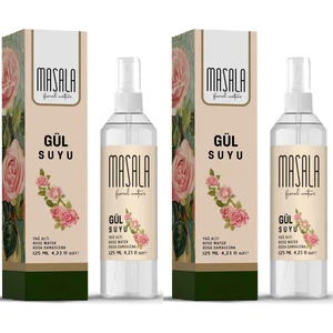 2 Adet Saf Gül Suyu 125 ml %100 Doğal Yağlı Hidrosol - Tonik Rose Floral Water Hydrosol Tonic