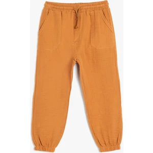 Pamuklu Beli Bağlamalı Cep Detaylı Basic Jogger Pantolon