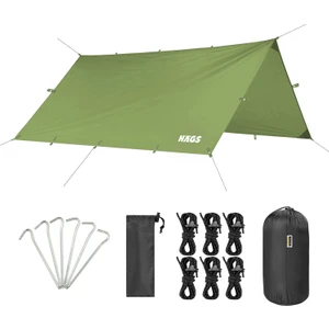 Tarp Kamp Araç Yan Tente Gölgelik Plaj Güneşlik Piknik Plaj Çadırı 300X400CM Yeşil