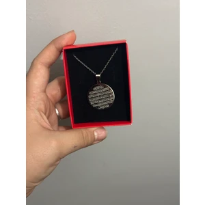 Steinless Steel Çelik Ayetel Kürsi Kolye