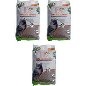 Hk Cat Litter | Zeytin Çekirdeğinden Üretilen Aktif Karbonlu %100 Doğal Kedi Kumu 7.5lx3