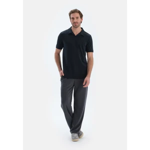 Füme Düz Paça Cepli Modal Pantolon
