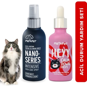 Kedi Acil Durum Seti - Nano Series Yoğun Bakım Spreyi Ve Sakinleştirici Damla