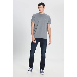 Luke Slim Fit Dar Kesim Normal Bel Dar Paça Koyu Mavi Jean Denim Pantolon