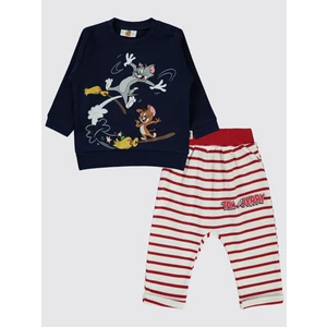 Tom And Jerry Tom ve Jerry Erkek Bebek Takım 6-18 Ay Kırmızı