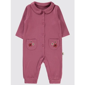 Civil Baby Kız Bebek Patiksiz Tulum 6-18 Ay Gül Kurusu