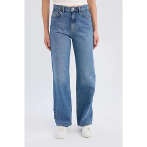 90's Wide Leg Yüksek Bel Geniş Paça Uzun Jean Kar Yıkamalı Pantolon D7952AX25SP