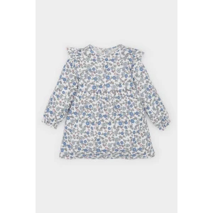 Kız Bebek Çiçekli Uzun Kollu Waffle Elbise D9387A525SP
