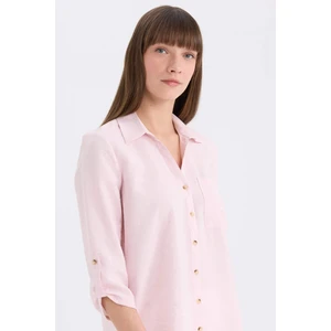Regular Fit Basic Düz Uzun Kollu Gömlek M9407AZ25SP