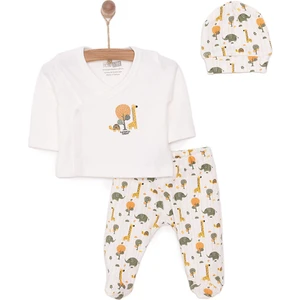Hellobaby Yenidoğan Zıbın-Şapka-Patikli Alt 3lü Set Erkek Çocuk