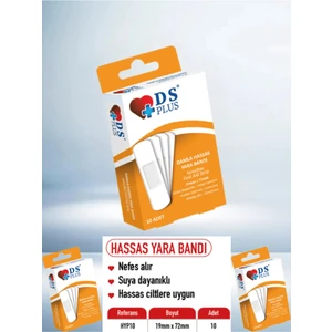 Ds Sağlık Bandı Renkli Colored First Aid Strip 19MM x 72MM 20 Li Suya Dayanıklı