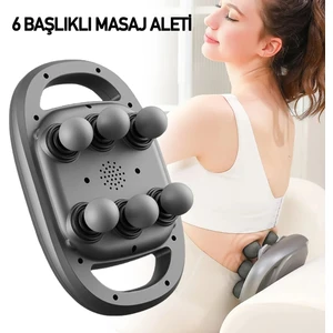 Şarjlı 6 Başlıklı Masaj Aleti Fonksiyonel Masaj Aleti Boyun Masaj Aleti Sırt Masaj Aleti Tüm Vücut Masaj Aleti Şarjlı Masaj Aleti Masaj Tabancası Masaj Cihazı Ayak Masaj Aleti Omuz Masaj Aleti