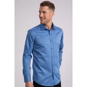 Modern Slim Fit Düz Saten Erkek Gömlek