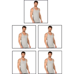 Özkan Underwear 11406 5'li Paket Erkek  Pamuklu Ribana Esnek Rahat Kalın Askılı Örme Atlet