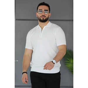 Mishar İtalia Polo Yaka Yarım Fermuarlı Likralı Erkek Tişört