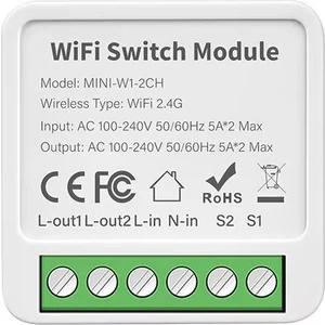 Smart Switch 2 Çıkış ( Panjur / Kepenk / Motor Yönlendirme / lamba anahtarı)
