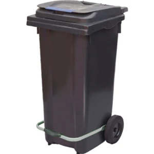 Plastik Metal Pedallı Çöp Konteyneri 120 Litre Konteyner - Isıya Dayanıklı Malzeme