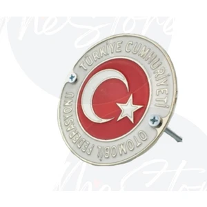 Metal Türkiye Otomobil Federasyonu Döküm Vidalı Panjur Arması