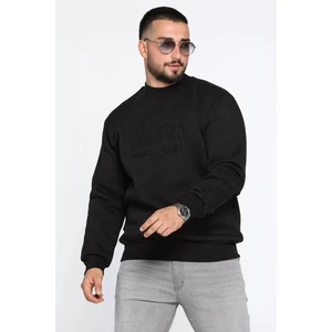 Mishar İtalia Bisiklet Yaka Nakışlı Üç Iplik Şardonlu Erkek Sweatshirt