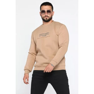 Mishar İtalia Erkek Yazı Baskılı Şardonlu Üç Iplik Sweatshirt