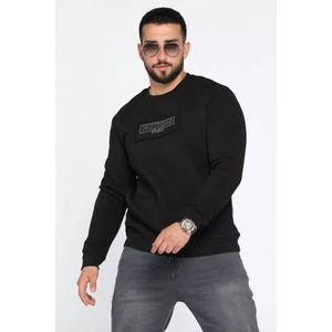 Mishar İtalia Erkek Yazı Baskılı Şardonlu Üç Iplik Sweatshirt