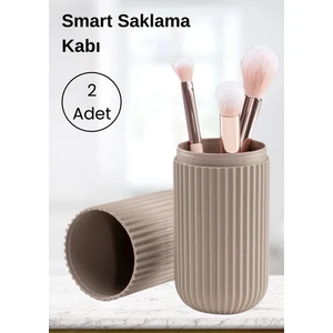 Plastivam 2 Adet Diş Fırçalık Seyahat Smart Saklama Kabı Çok Amaçlı Organizer