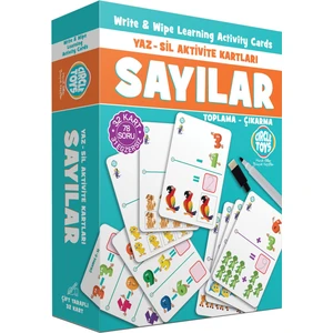 Circle Toys Yaz Sil Aktivite Kartları Flash Cards - Sayılar