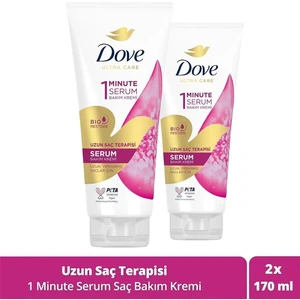 1 Minute Serum Saç Bakım Kremi Uzun Saç Terapisi 170 ml X2 Adet
