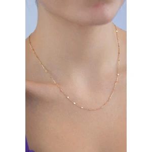 Fiyonk Kuyumculuk 14 Ayar Altın Aynalı Ataç Zincir Kolye